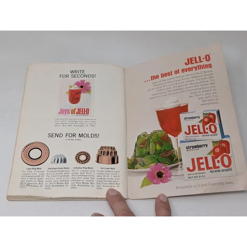 Vintage Joys of Jell-O Jello Gelatin Dessert Recipe Book Cookbook 1960s
